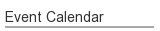 Event Calendar for  2010